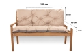 CUSCINO PER PANCA DA GIARDINO ESTERNO  BEIGE