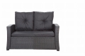 Cushions for 2-3 seater sofa-Quilted:Black