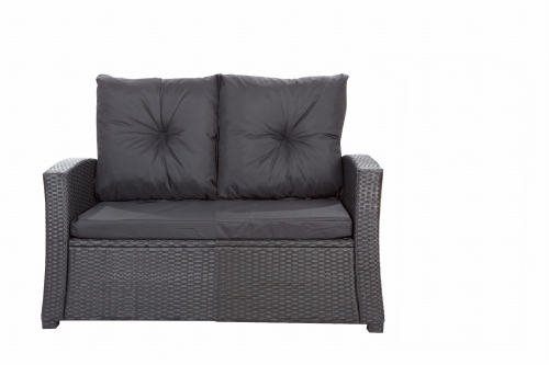 Cushions for 2-3 seater sofa-Quilted:Black