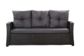 Cushions for 2-3 seater sofa-Quilted:Black