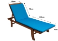 KISSEN FÜR GARTENLIEGE-SONNENLIEGE BLAU