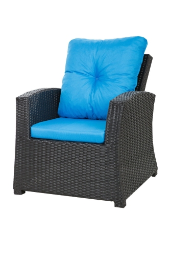 KUSSENS voor stoelen: GEWATTEERD-Blauw