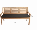 Coussin pour banc de jardin Slim Antracite