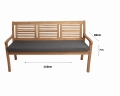 Coussin pour banc de jardin Slim Antracite