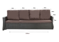 Coussins pour canapé de jardin 4-5 personnes - rotin:  Brun