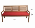 Cuscino per panca da giardino Rosso Flat 