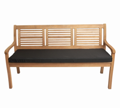 Cuscino per panca da giardino Nero Flat 