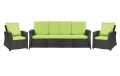 Set di cuscini in rattan :  Lime