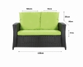 Set di cuscini in rattan :  Lime
