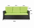 Set di cuscini in rattan :  Lime