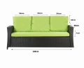 Set di cuscini in rattan :  Lime