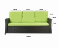 Set di cuscini in rattan :  Lime