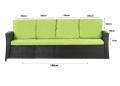 Set di cuscini in rattan :  Lime