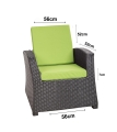 Cuscini per  sedie - Flat: Lime 