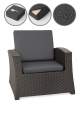 Rattansessel  Kissen Flat - Anthrazit