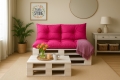 Palettenkissen outdoor Pink