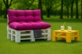 Palettenkissen outdoor Pink