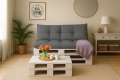 Coussin pour palette extérieur Anthracite: Simple