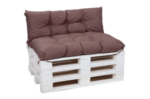 Coussin pour palette extérieur Brun: Simple