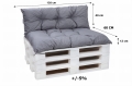 Coussin pour palette extérieur  Gris: Simple