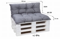 Coussin pour palette extérieur  Gris: Simple