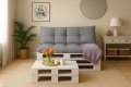 Coussin pour palette extérieur  Gris: Simple