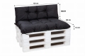 Cuscini per pallet 120 x   Nero: Simple