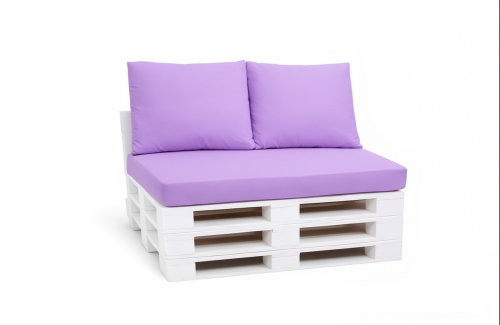 Zestaw 3  poduszek ogrodowych  na palety purpurowe Triple