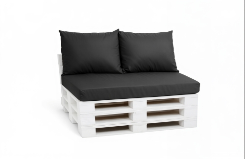 Zestaw 3  poduszek ogrodowych  na palety antracyt Triple 