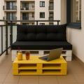 Coussins de palette Mix: noir