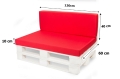 Coussins de palette Flat: Rouge
