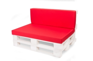 Coussins de palette Flat: Rouge