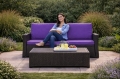 Poduszki na sofę ogrodową technorattanową 2-3-osobową: Fiolet