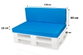 Coussins de palette Flat: Bleu