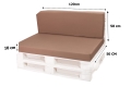 Coussins de palette Flat: beige 
