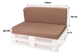 Coussins de palette Flat: beige 