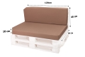 Coussins de palette Flat: beige 