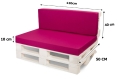 Coussins de palette Flat: Rose