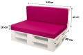 Coussins de palette Flat: Rose