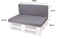 Coussins de palette Flat: Gris