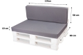 Coussins de palette Flat: Gris