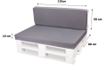 Coussins de palette Flat: Gris