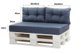 Coussins pour palettes  Bleu marin