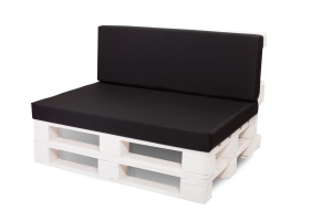 Coussins de palette Flat: Noir