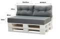 Coussins pour palettes  Gris