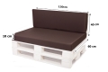 Coussins de palette Flat: Brun