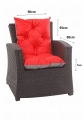 Coussin fauteuil de jardin - Enkel:  Rouge