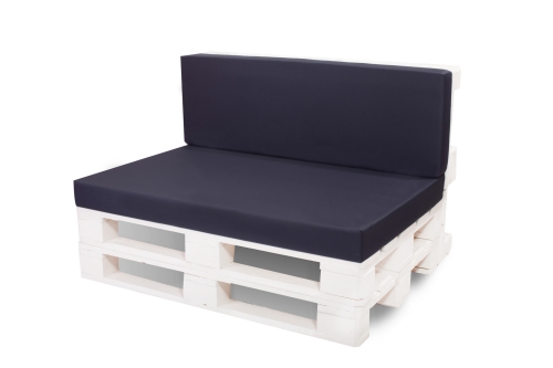 Coussins de palette Flat: Bleu Marine