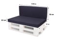 Coussins de palette Flat: Bleu Marine