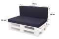 Coussins de palette Flat: Bleu Marine